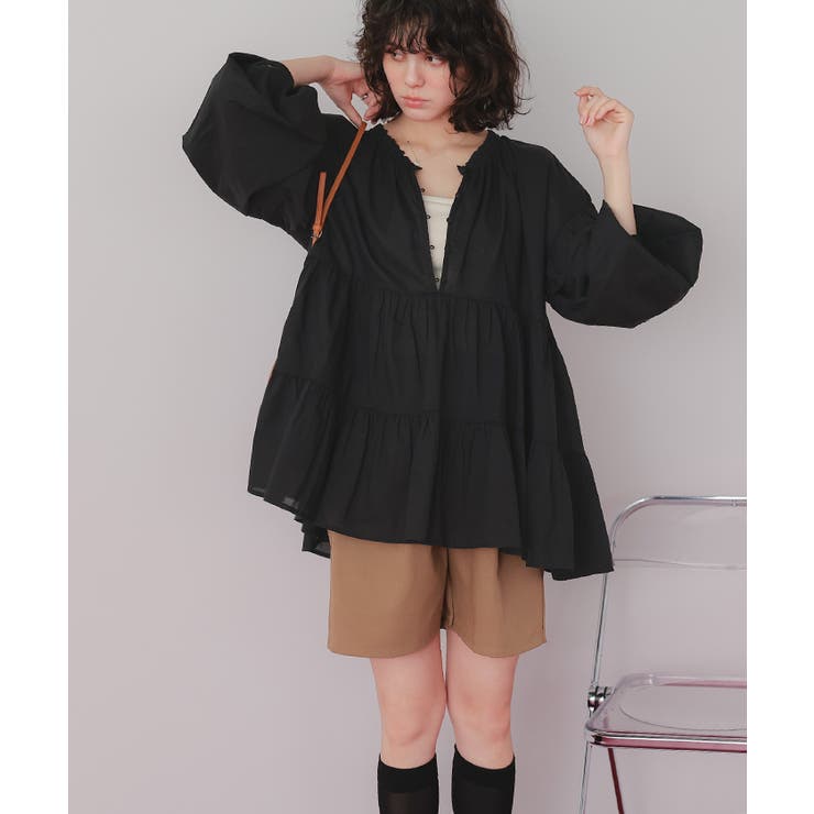 コットンボイルティアードチュニック/トップス | titivate | 詳細画像33 