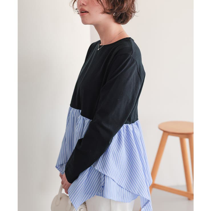 異素材イレヘムドッキングカットソー | titivate | 詳細画像4 