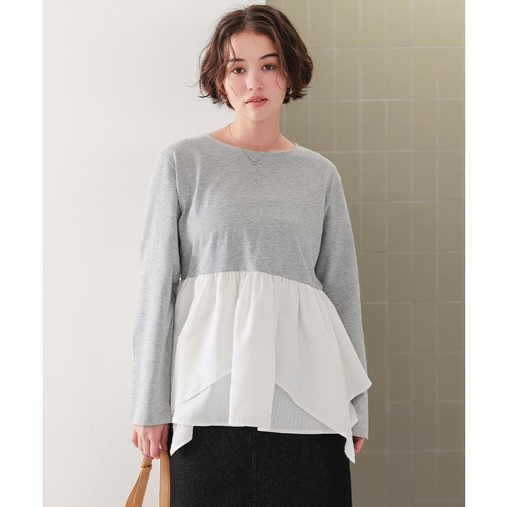 異素材イレヘムドッキングカットソー | titivate | 詳細画像9 