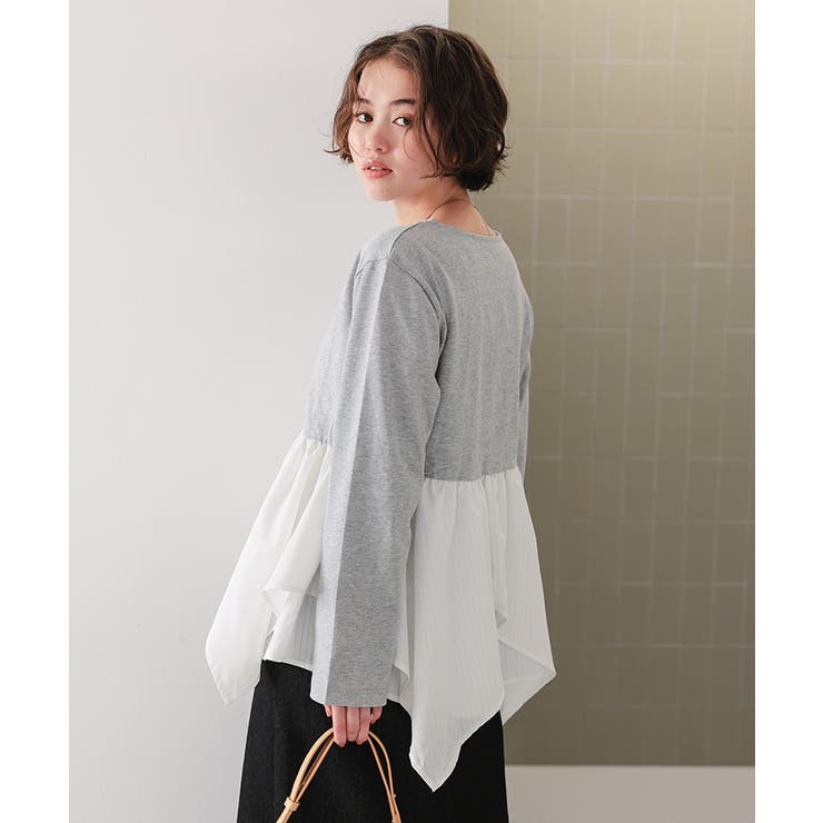 異素材イレヘムドッキングカットソー | titivate | 詳細画像11 