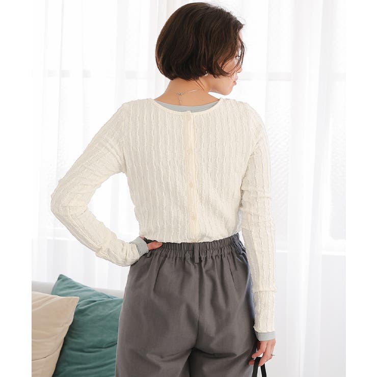 前後2wayアソートカットカーディガン | titivate | 詳細画像15 