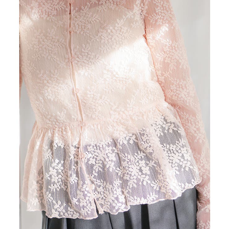ペプラムシルエットレーストップス | titivate | 詳細画像10 