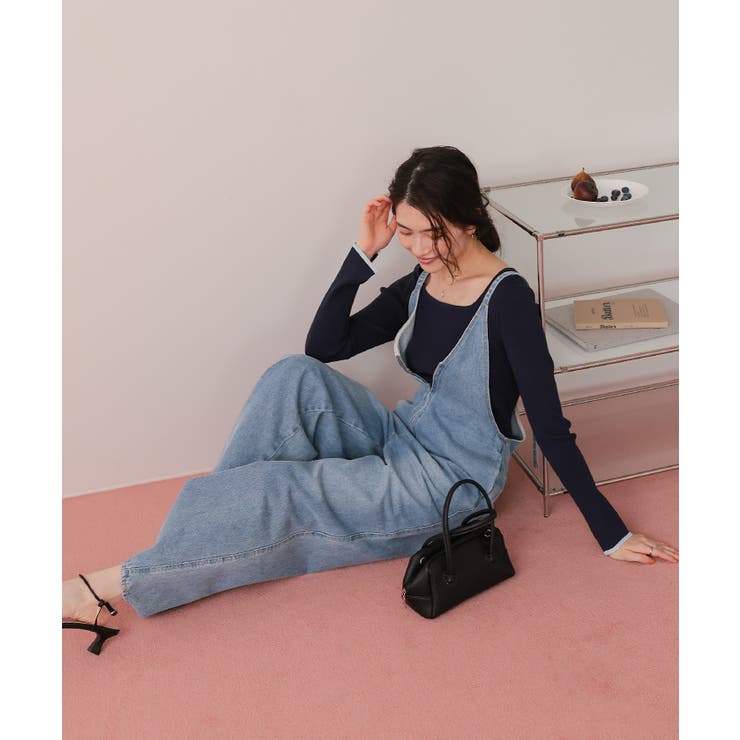 フロントファスナーデザインデニムキャミソールサロペット | titivate | 詳細画像19 