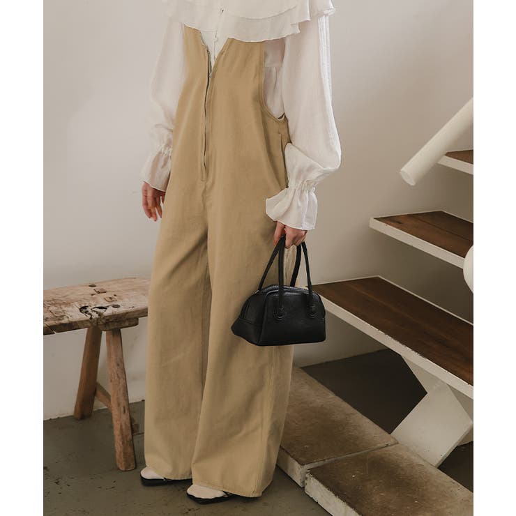 フロントファスナーデザインデニムキャミソールサロペット | titivate | 詳細画像21 