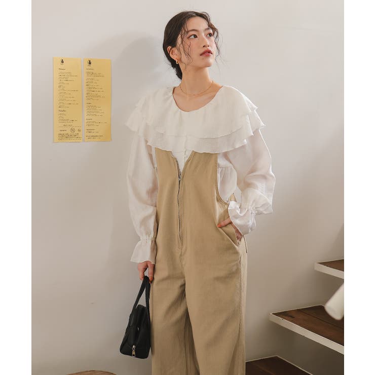 フロントファスナーデザインデニムキャミソールサロペット | titivate | 詳細画像23 