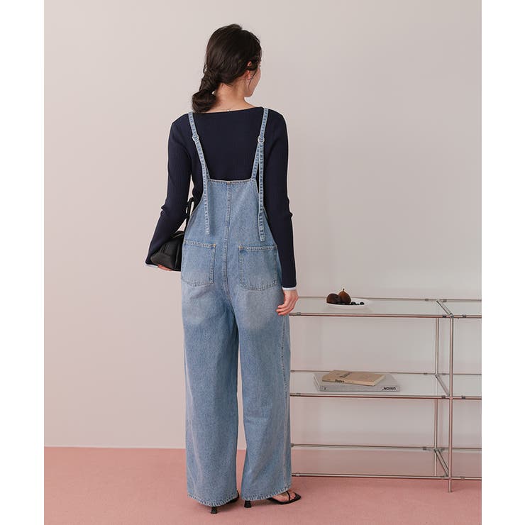 フロントファスナーデザインデニムキャミソールサロペット | titivate | 詳細画像5 