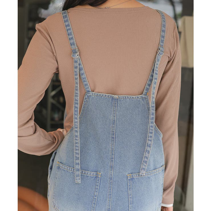 フロントファスナーデザインデニムキャミソールサロペット | titivate | 詳細画像10 