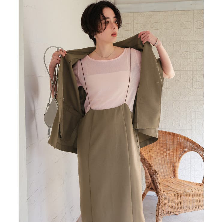 リネンライクIラインスカート | titivate | 詳細画像3 