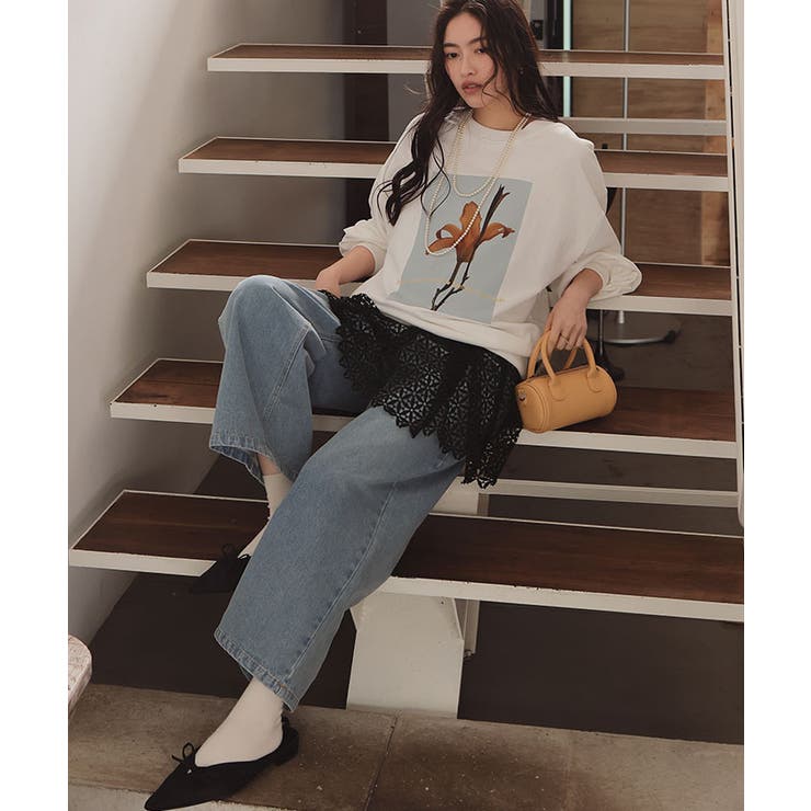 レースチュニックキャミソールトップス | titivate | 詳細画像19 