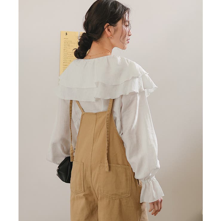 ドゥロワー 裏毛ヘムフリルブラウス Drawer（ドゥロワー）の「Drawer ヘムフリルブラウス（シャツ/ブラウス