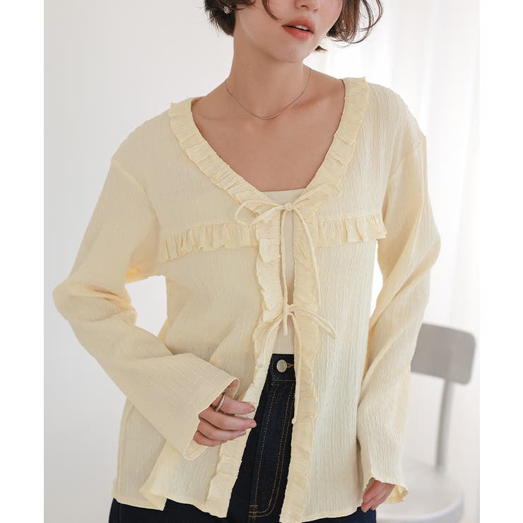 フリルVネックシャツハオリ | titivate | 詳細画像12 