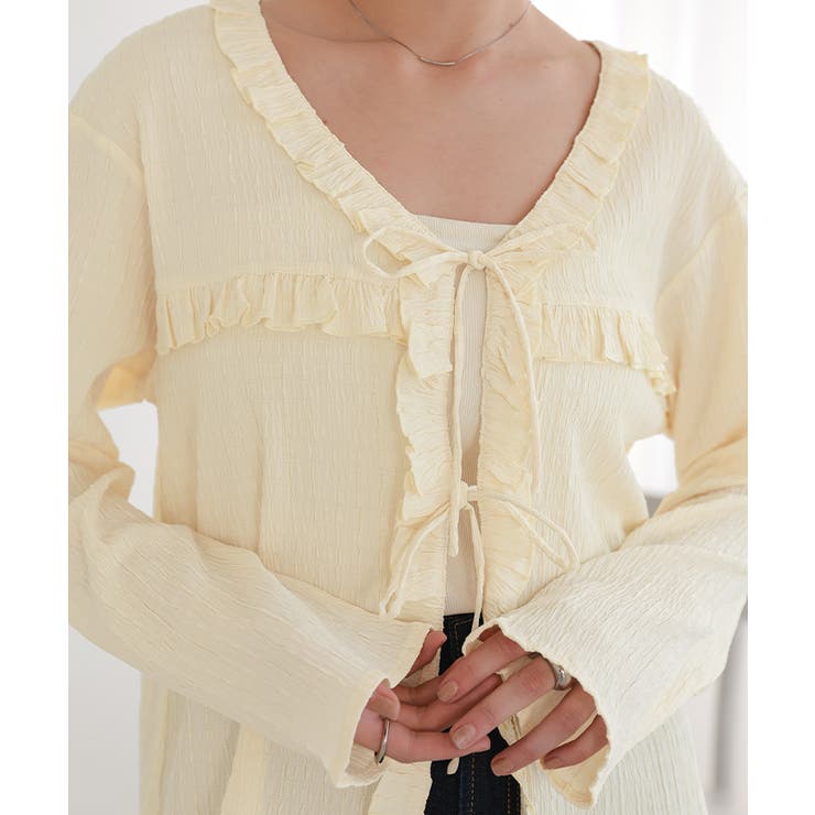 フリルVネックシャツハオリ | titivate | 詳細画像21 