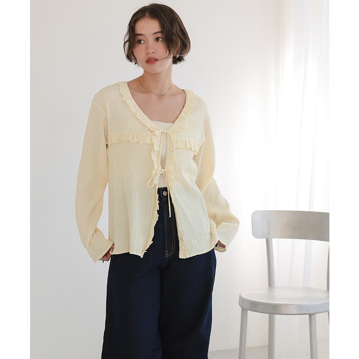 フリルVネックシャツハオリ | titivate | 詳細画像7 