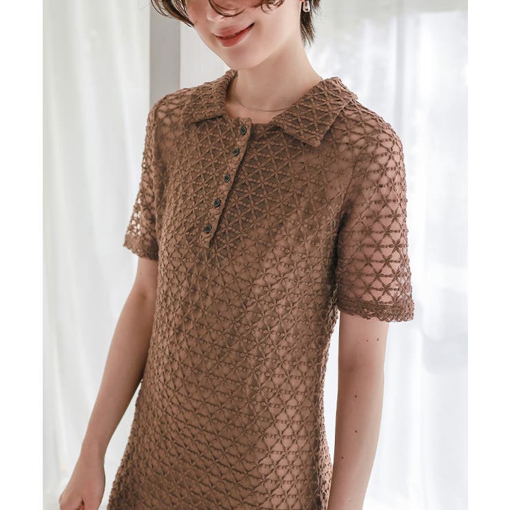 ポロ襟レースワンピース | titivate | 詳細画像12 