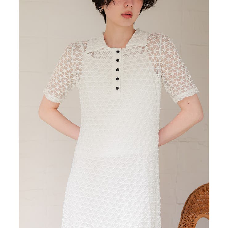 ポロ襟レースワンピース | titivate | 詳細画像14 