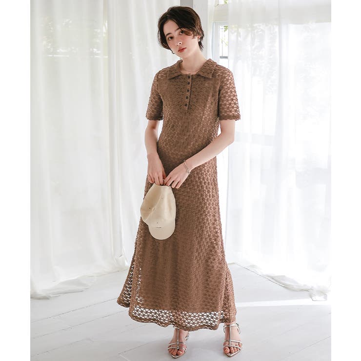 ポロ襟レースワンピース | titivate | 詳細画像19 