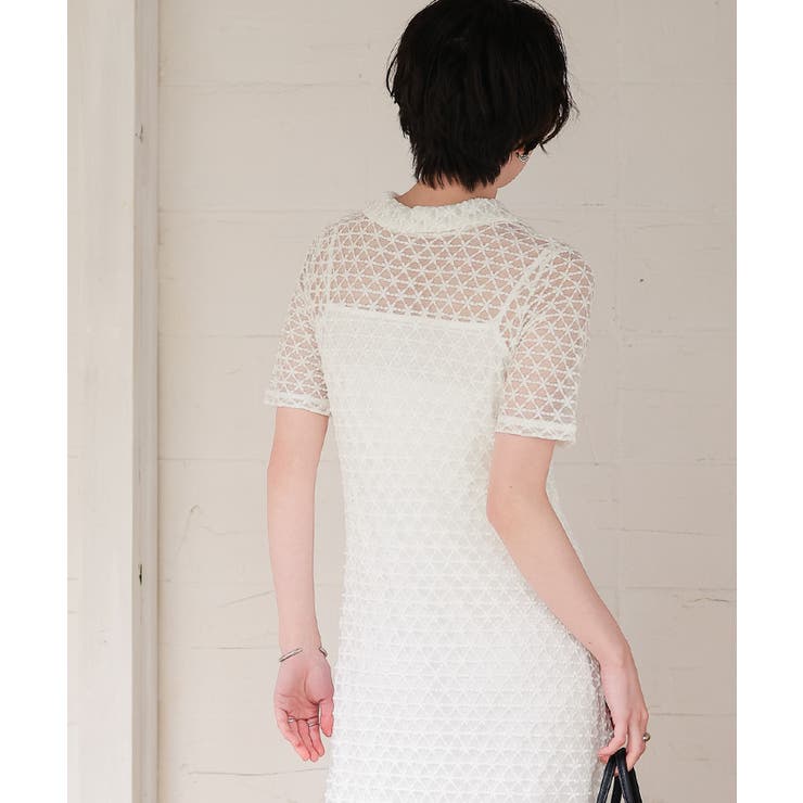 ポロ襟レースワンピース | titivate | 詳細画像3 