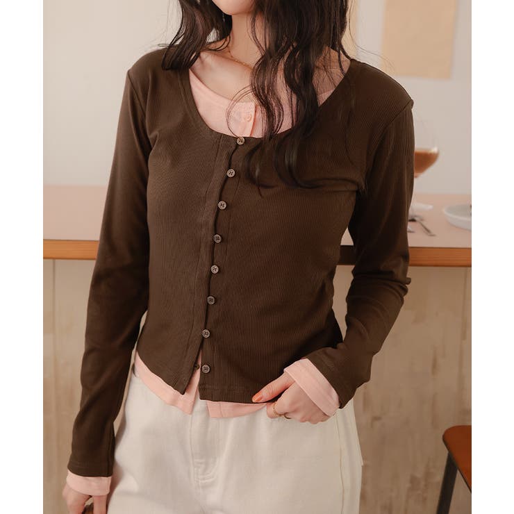 レイヤード風リブカットソートップス | titivate | 詳細画像25 