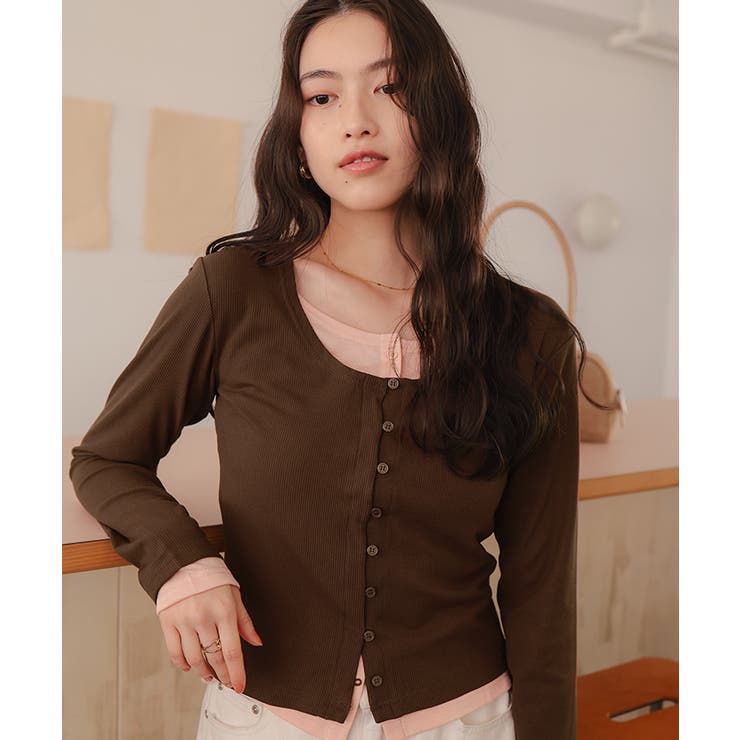 レイヤード風リブカットソートップス | titivate | 詳細画像2 