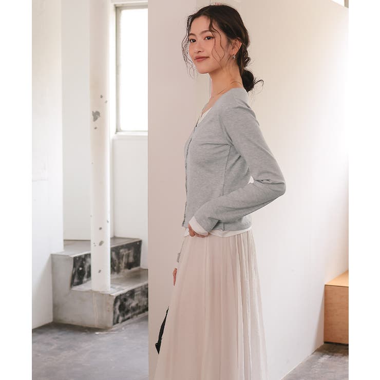 レイヤード風リブカットソートップス | titivate | 詳細画像8 