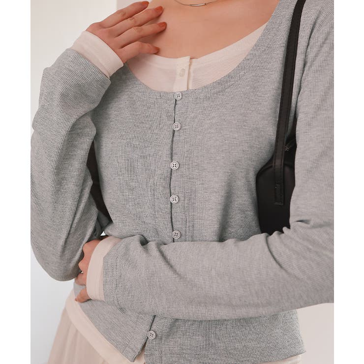 レイヤード風リブカットソートップス | titivate | 詳細画像9 