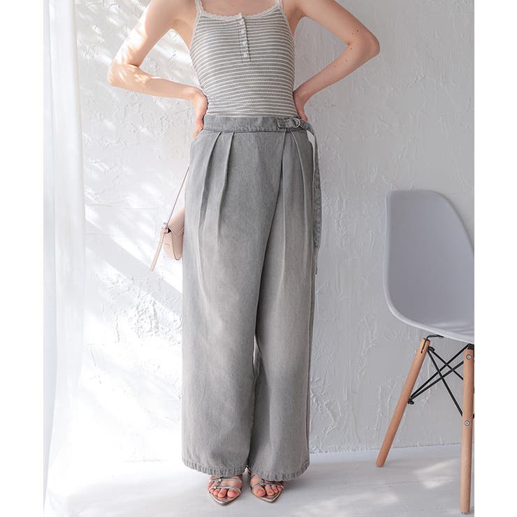 ラップデザインデニムパンツ | titivate | 詳細画像4 