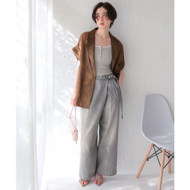 ラップデザインデニムパンツ | titivate | 詳細画像5 