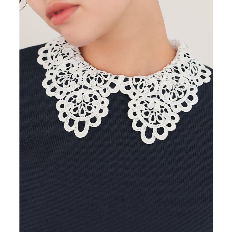 襟付きニットプルオーバー【セレモニー】 | titivate | 詳細画像6 