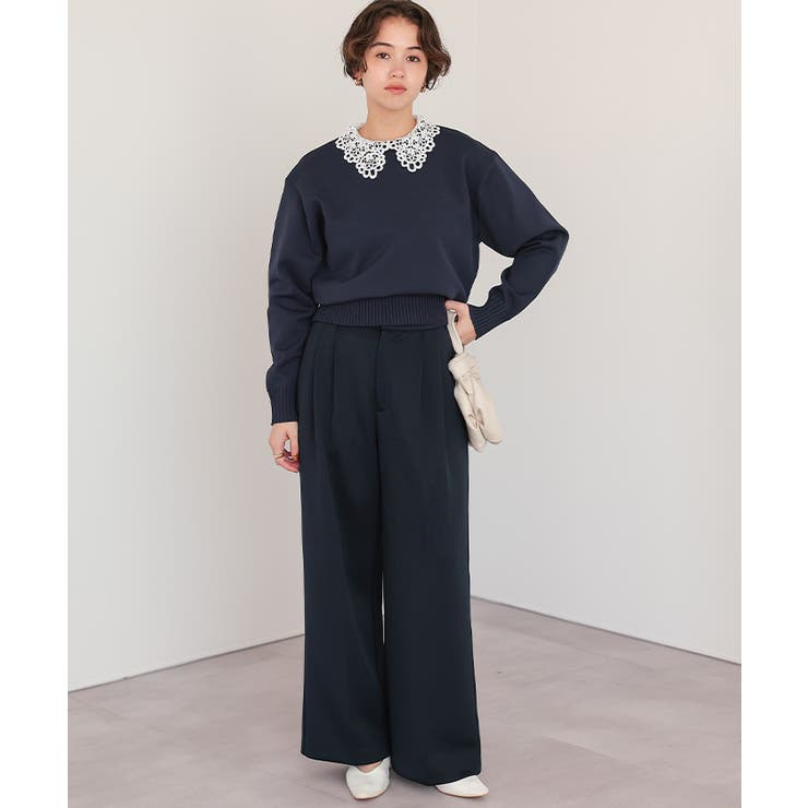 襟付きニットプルオーバー【セレモニー】 | titivate | 詳細画像7 