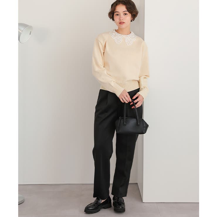 襟付きニットプルオーバー【セレモニー】 | titivate | 詳細画像15 