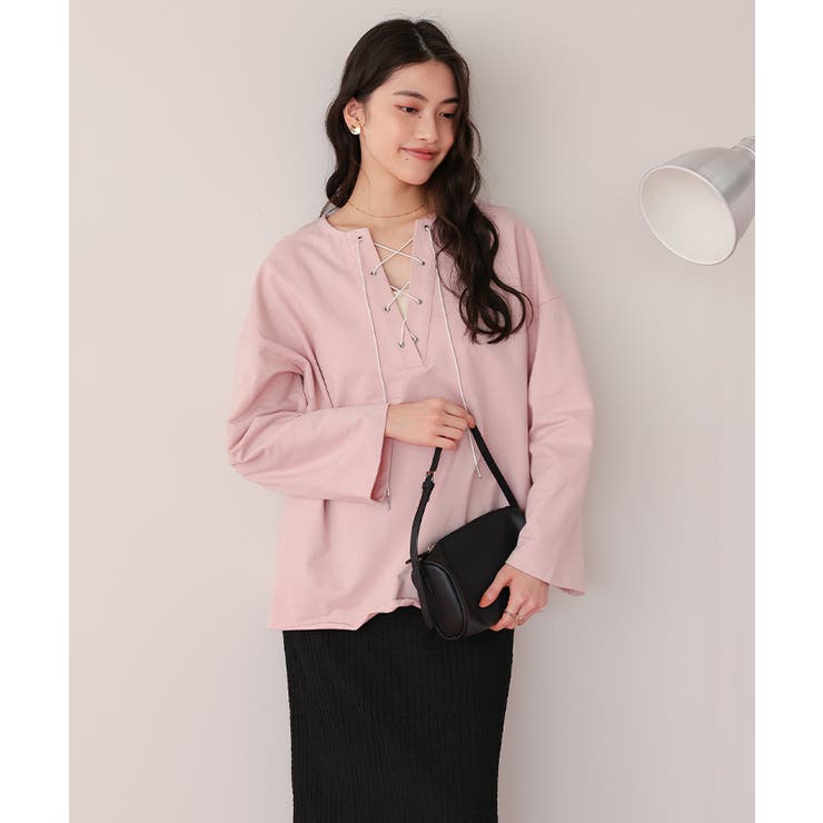 レースアップデザインプルオーバー | titivate | 詳細画像7 