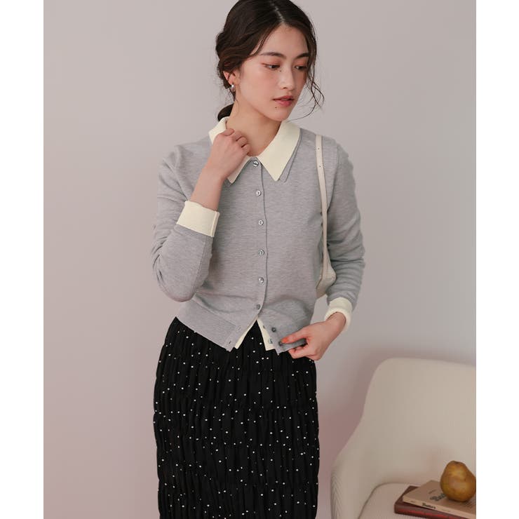 ポロ襟ニットカーディガン/トップス | titivate | 詳細画像31 