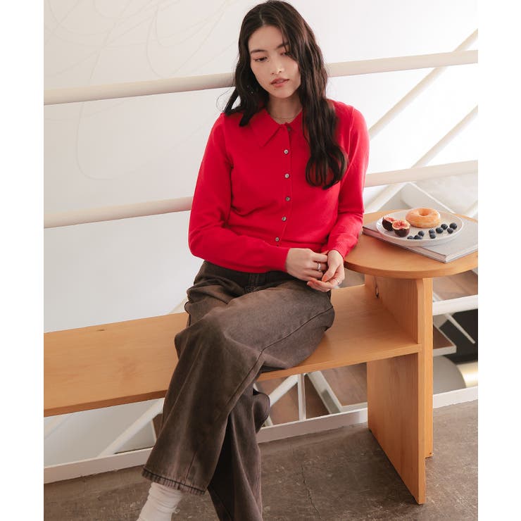 ポロ襟ニットカーディガン/トップス | titivate | 詳細画像34 