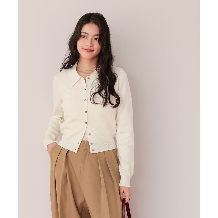 ポロ襟ニットカーディガン/トップス | titivate | 詳細画像5 