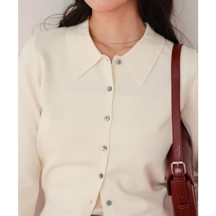 ポロ襟ニットカーディガン/トップス | titivate | 詳細画像6 