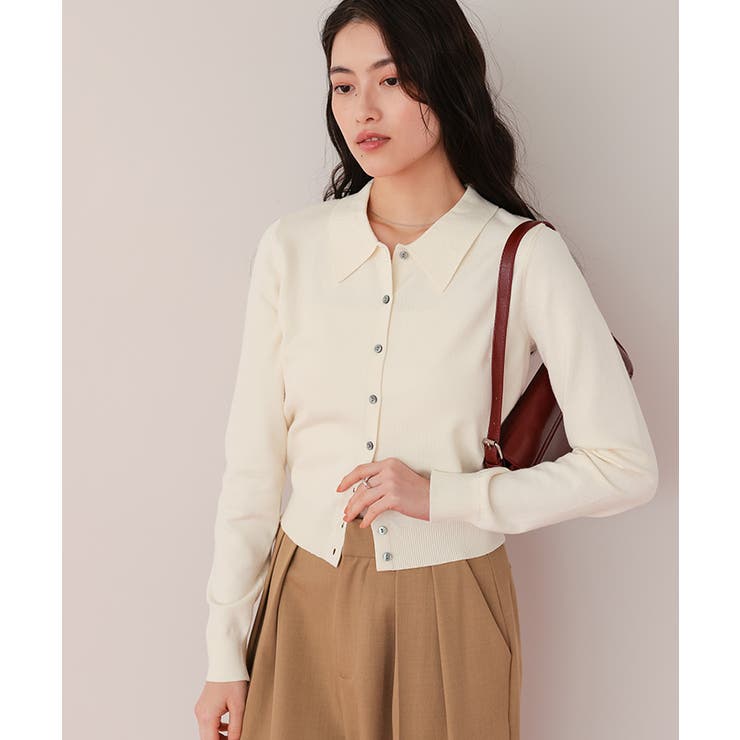 ポロ襟ニットカーディガン/トップス | titivate | 詳細画像7 