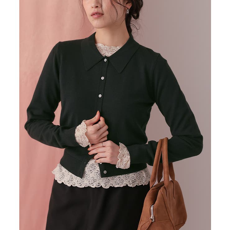 ポロ襟ニットカーディガン/トップス | titivate | 詳細画像15 