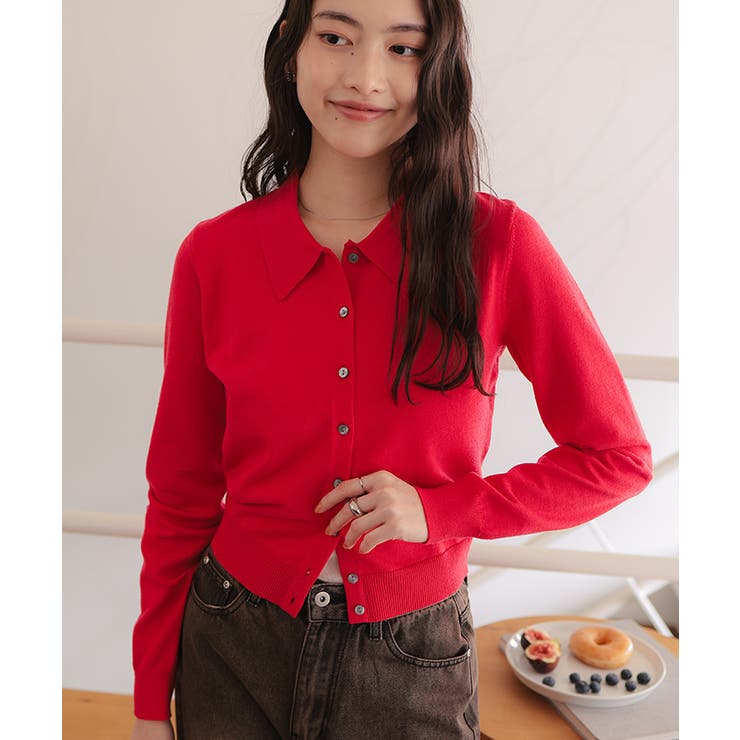 ポロ襟ニットカーディガン/トップス | titivate | 詳細画像17 