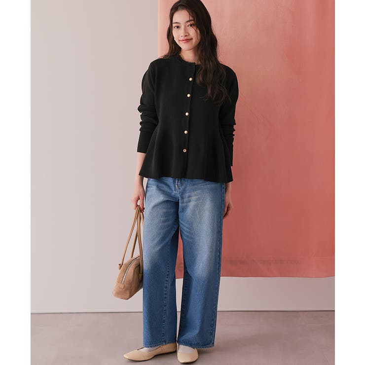 ゴールド釦ペプラムニットカーディガン | titivate | 詳細画像21 