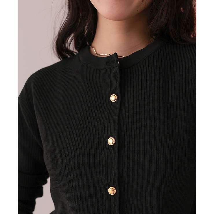 ゴールド釦ペプラムニットカーディガン | titivate | 詳細画像23 
