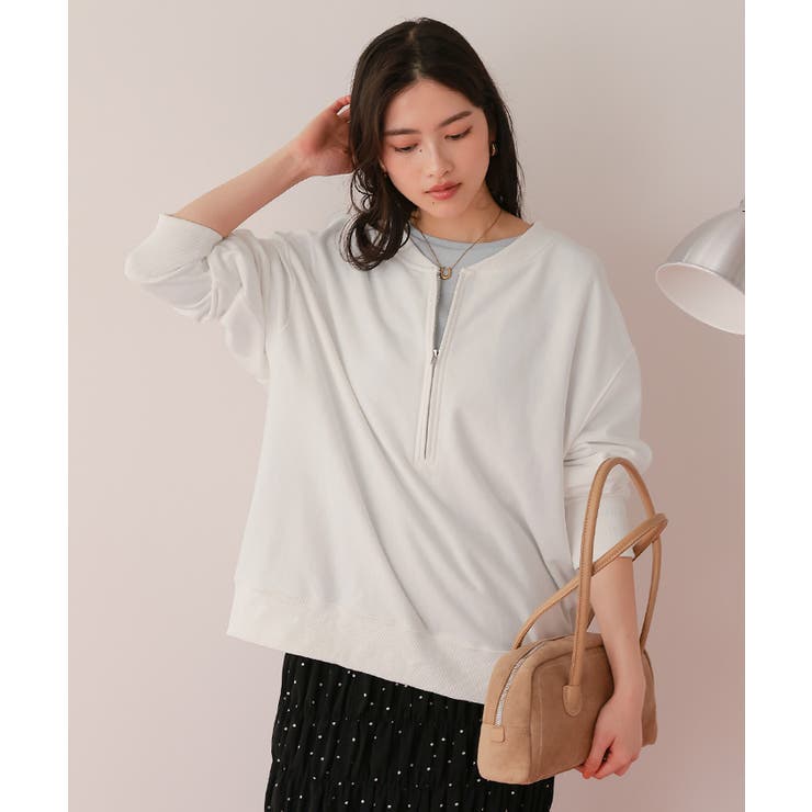 フロントジップゆるっとスウェットプルオーバー | titivate | 詳細画像23 