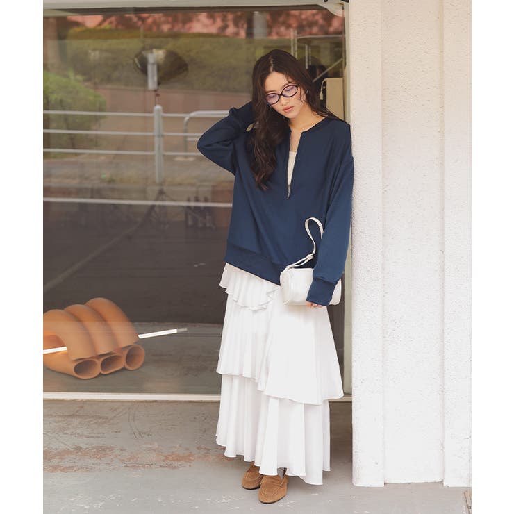 フロントジップゆるっとスウェットプルオーバー | titivate | 詳細画像29 