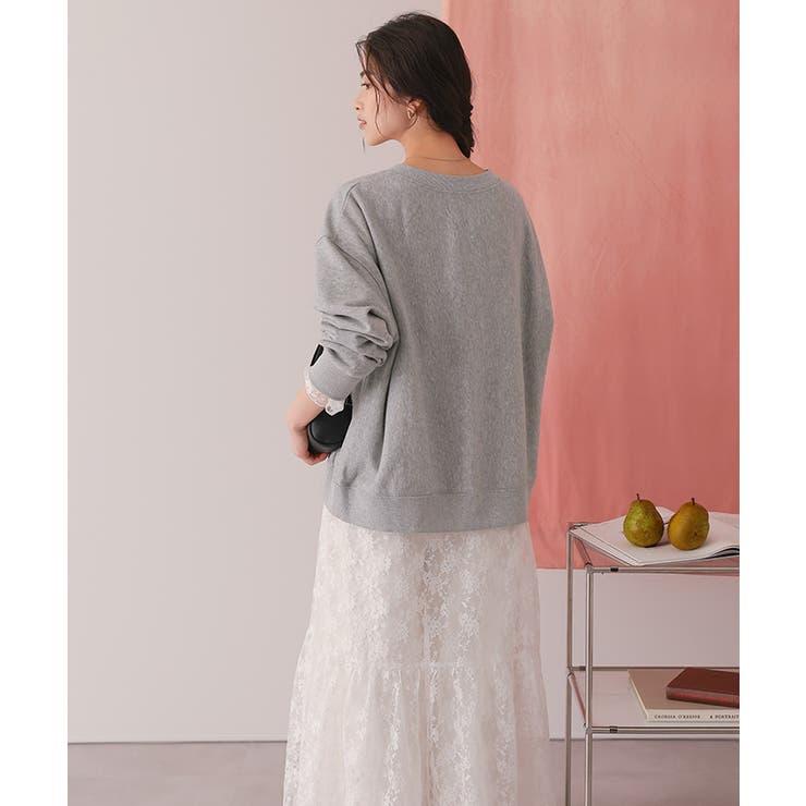 フロントジップゆるっとスウェットプルオーバー | titivate | 詳細画像4 