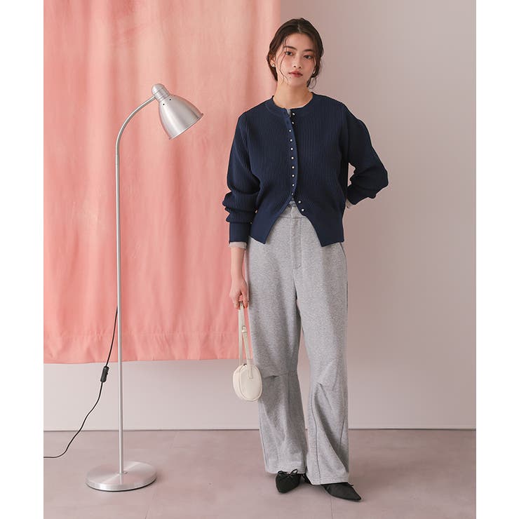 ミニシルバー釦デザインニットカーディガン | titivate | 詳細画像33 