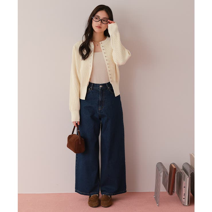 ミニシルバー釦デザインニットカーディガン | titivate | 詳細画像10 