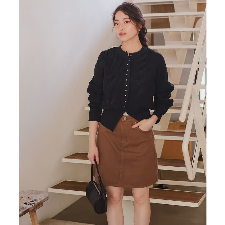 ミニシルバー釦デザインニットカーディガン | titivate | 詳細画像17 