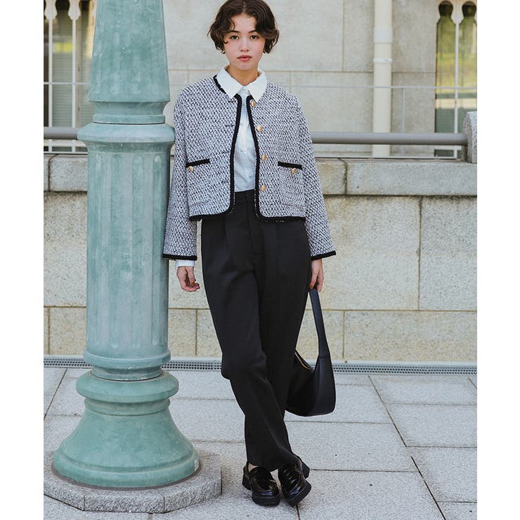 ストレッチ美脚テーパードタックパンツ | titivate | 詳細画像8 