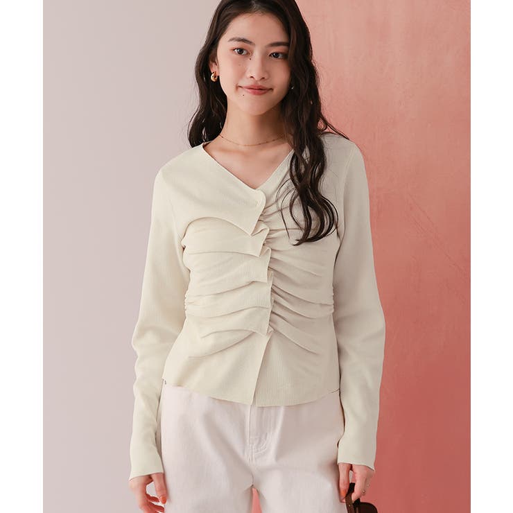 フロントギャザーニットトップス | titivate | 詳細画像23 