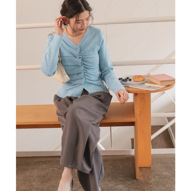 フロントギャザーニットトップス | titivate | 詳細画像12 