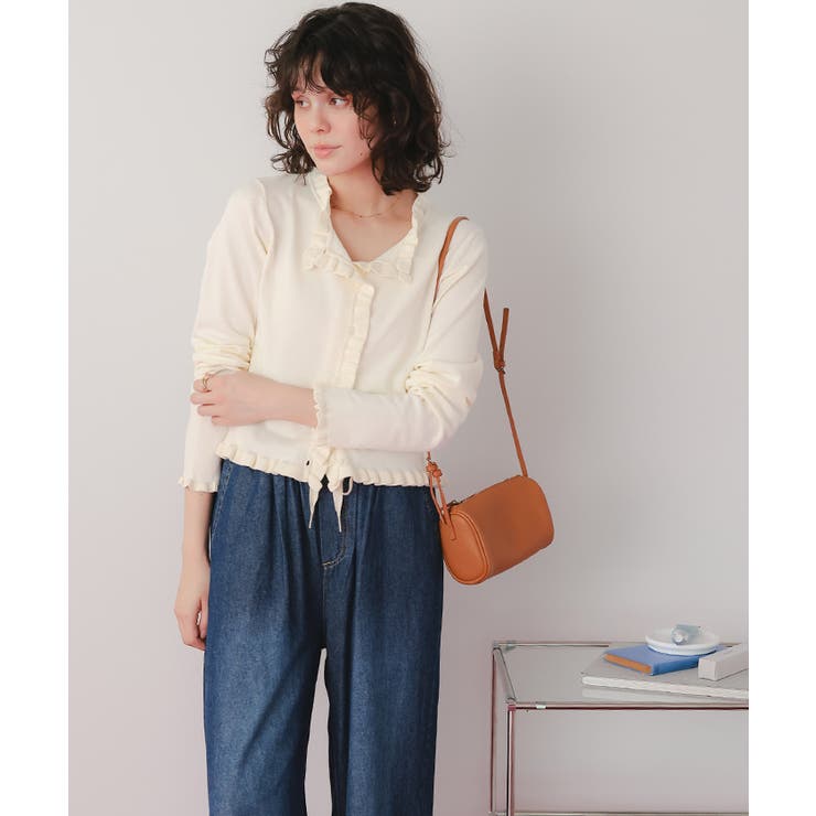 UVケア/抗ピルプチフリルデザインニットカーディガン | titivate | 詳細画像12 